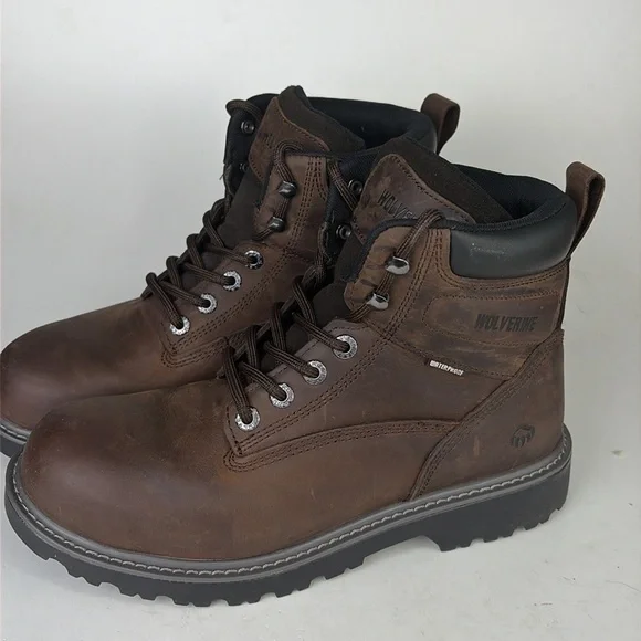 Wolverine Floorhand Waterproof leather boots size 9 EW (extra wide). - Picture 3 of 9